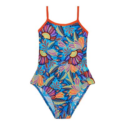 Girls' multi-coloured swimsuit